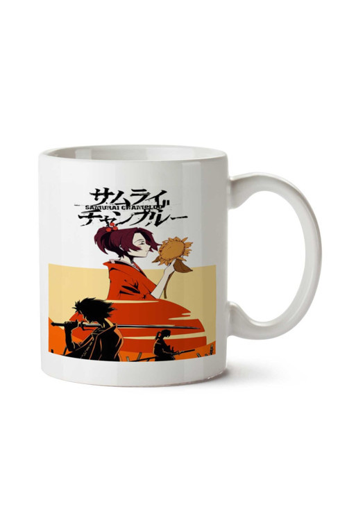 Art hedi̇ye Samurai Champloo iki Tarafı Baskılı Kupa Bardak