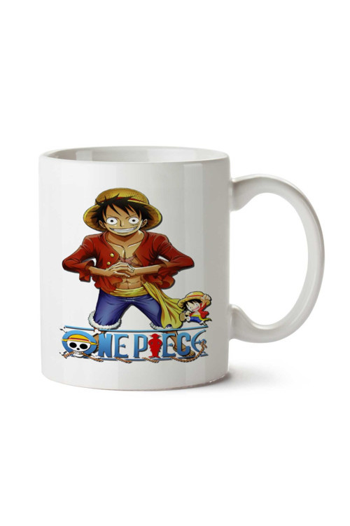 Art hedi̇ye Luffy One Piece Tasarımlı iki Tarafı Baskılı Kupa Bardak