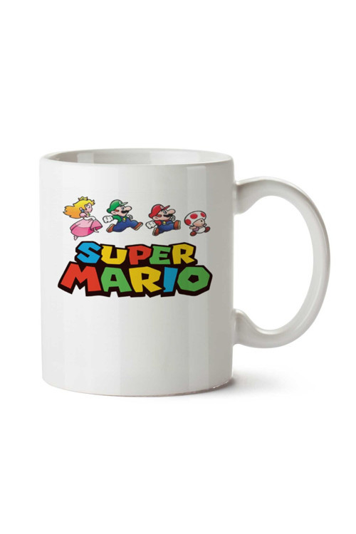 Art hedi̇ye Super Mario Karakterleri iki Tarafı Baskılı Kupa Bardak