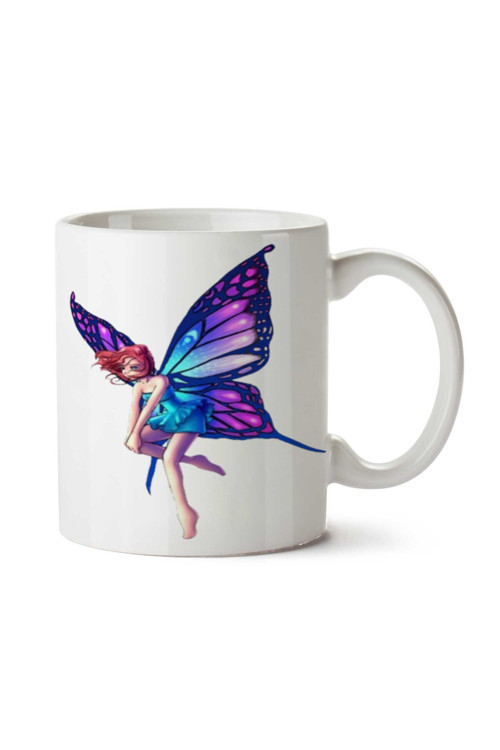 Art hedi̇ye Fairy İki Tarafı Baskılı Kupa Bardak