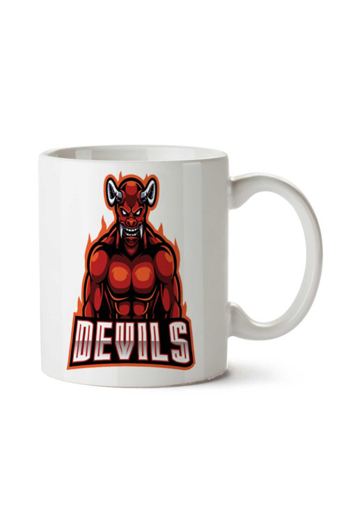 Art hedi̇ye Red devil Şeytan iki Tarafı Baskılı Kupa Bardak