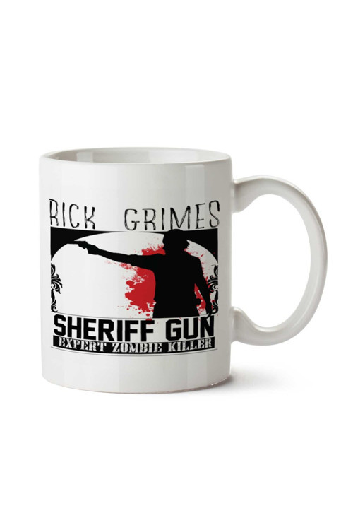 Art hedi̇ye Rick Grimes iki Tarafı Baskılı Kupa Bardak