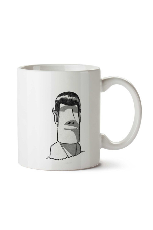Art hedi̇ye Spock Rock Easter Island Head Star Trek iki Tarafı Baskılı Kupa Bardak
