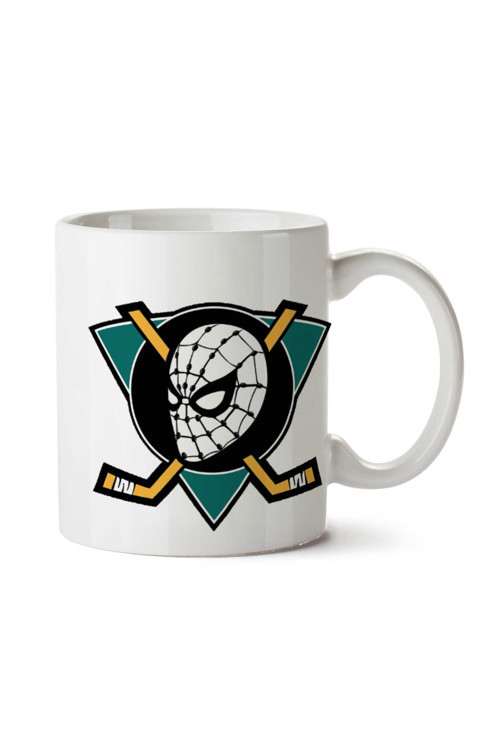 Art hedi̇ye Spiderman Mighty Ducks iki Tarafı Baskılı Kupa Bardak