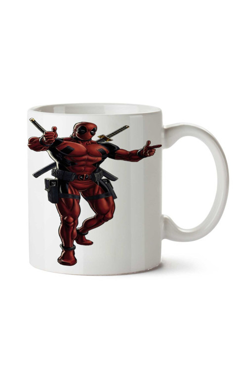 Art hedi̇ye Deadpool Marvel Avengers İki Tarafı Baskılı Kupa Bardak