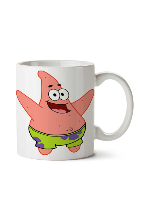 Art hedi̇ye Patrick Star iki Tarafı Baskılı Kupa Bardak