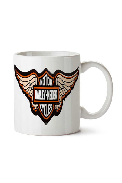 Art hedi̇ye Motor Harley İnsider Cycles iki Tarafı Baskılı Kupa Bardak