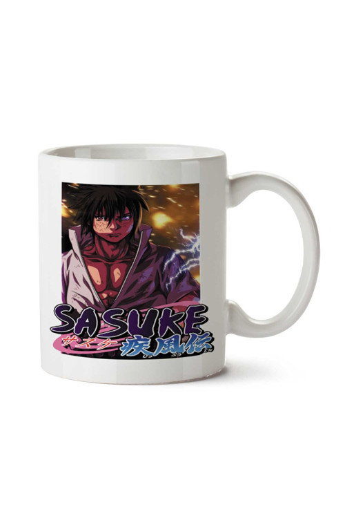 Art hedi̇ye Sasuke Anime Foto iki Tarafı Baskılı Kupa Bardak