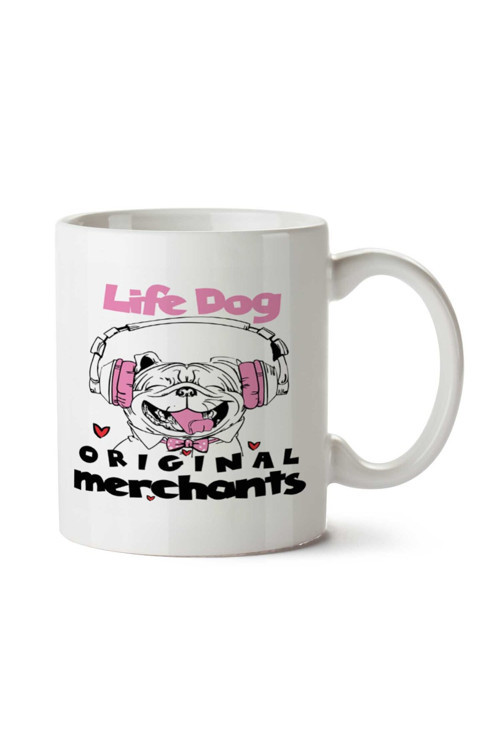 Art hedi̇ye Pug- Life Dog iki Tarafı Baskılı Kupa Bardak