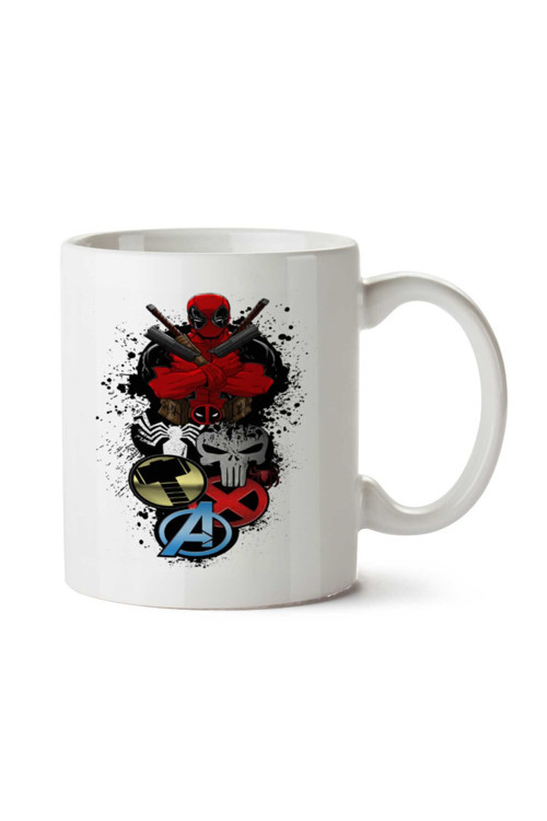Art hedi̇ye DEADPOOL (3) İki Tarafı Baskılı Kupa Bardak