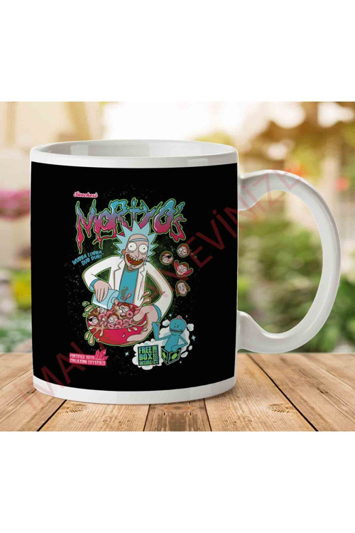 Art hedi̇ye 1-1576 Mortyos Spacey Cereal R and M İki Tarafı Baskılı Kupa Bardak