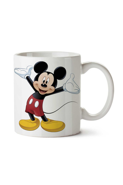 Art hedi̇ye Mickey Mouse Minnie Mouse (2) iki Tarafı Baskılı Kupa Bardak