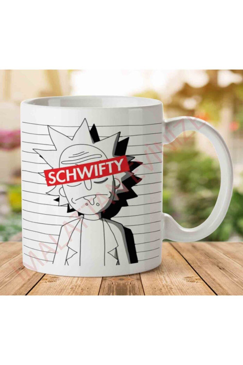 Art hedi̇ye R and M Schwifty Iki Tarafı Baskılı Kupa Bardak