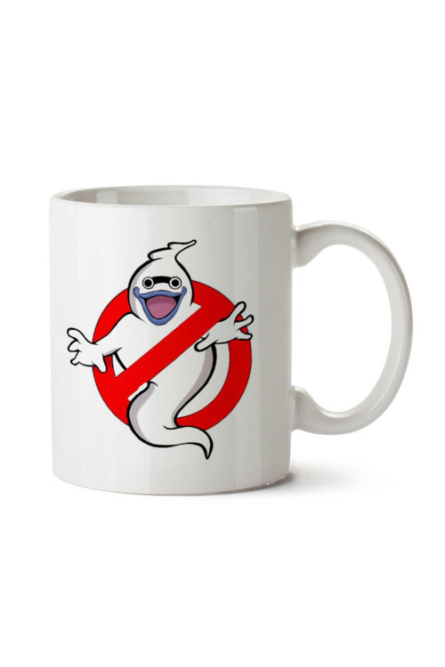 Art hedi̇ye Ghostbusters Yo Kai Whisper Busted iki Tarafı Baskılı Kupa Bardak