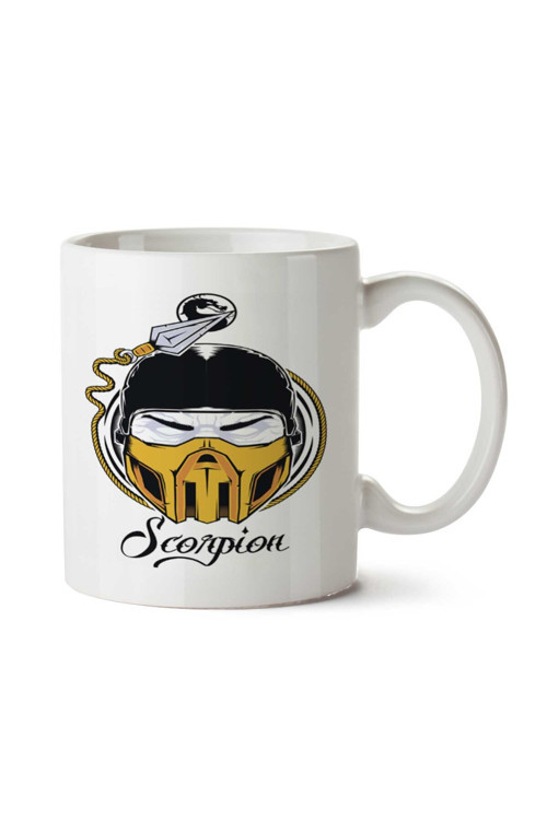 Art hedi̇ye Scorpion Mortal iki Tarafı Baskılı Kupa Bardak