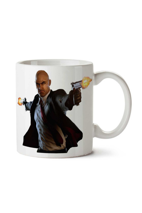 Art hedi̇ye Hitman-Free-PNG-Image İki Tarafı Baskılı Kupa Bardak