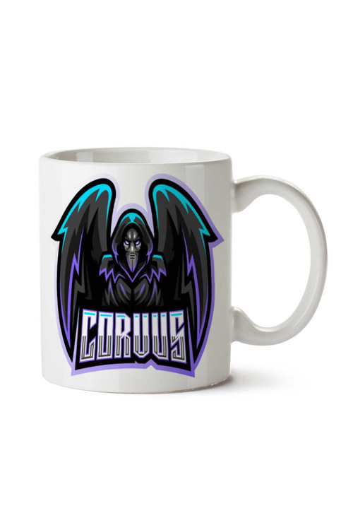 Art hedi̇ye Corvus İki Tarafı Baskılı Kupa Bardak