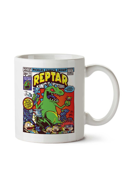 Art hedi̇ye Reptar King Of Monsters Rugrats iki Tarafı Baskılı Kupa Bardak