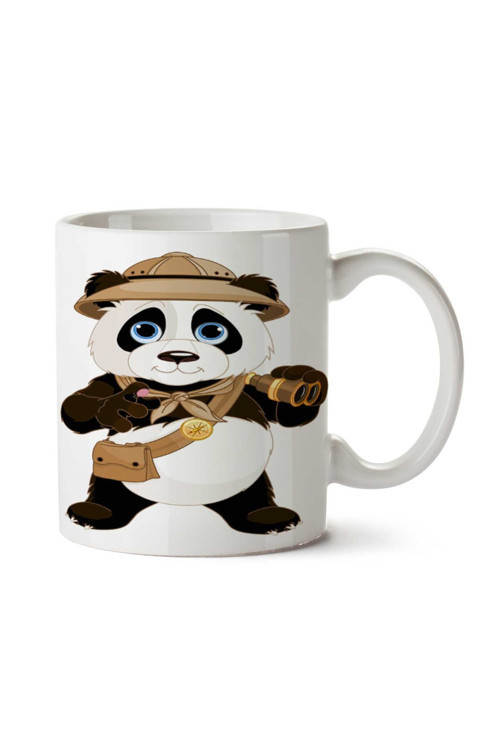 Art hedi̇ye Sevimli İzci Panda iki Tarafı Baskılı Kupa Bardak