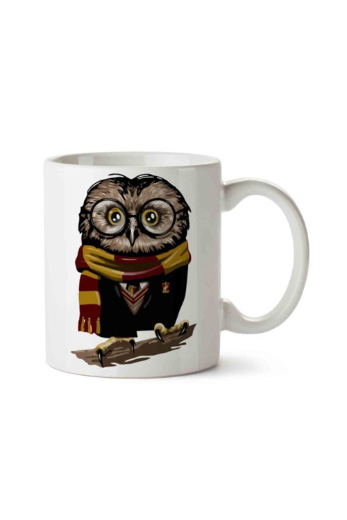 Art hedi̇ye HP Hedwig Baykuş Iki Tarafı Baskılı Kupa Bardak