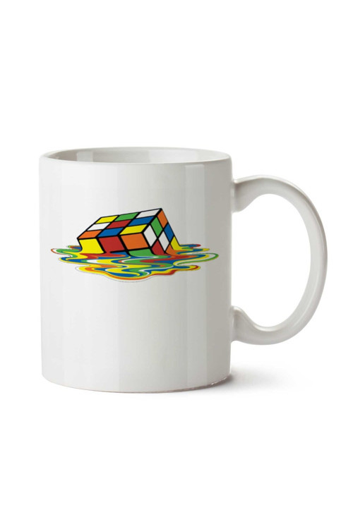 Art hedi̇ye Cubo Magico Derretido İki Tarafı Baskılı Kupa Bardak