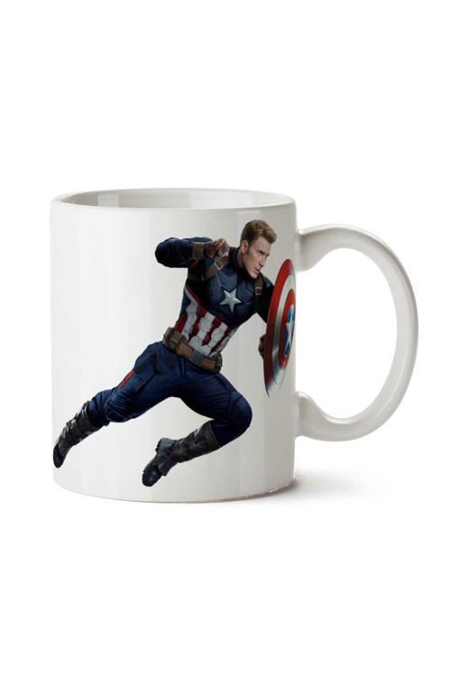 Art hedi̇ye Captain America Marvel 3 iki Tarafı Baskılı Kupa Bardak