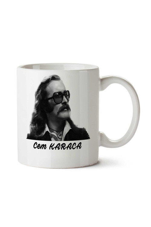 Art hedi̇ye Cem Karaca iki Tarafı Baskılı Kupa Bardak