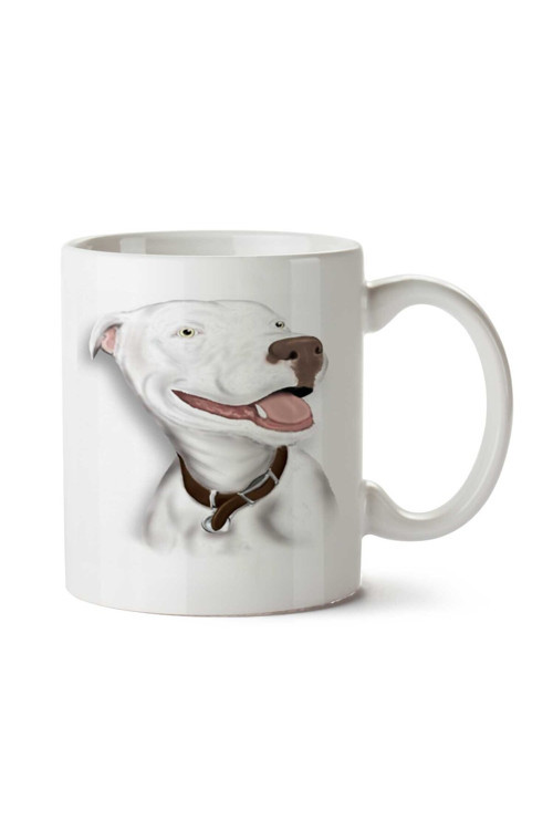 Art hedi̇ye Beyaz Bulldog.png iki Tarafı Baskılı Kupa Bardak