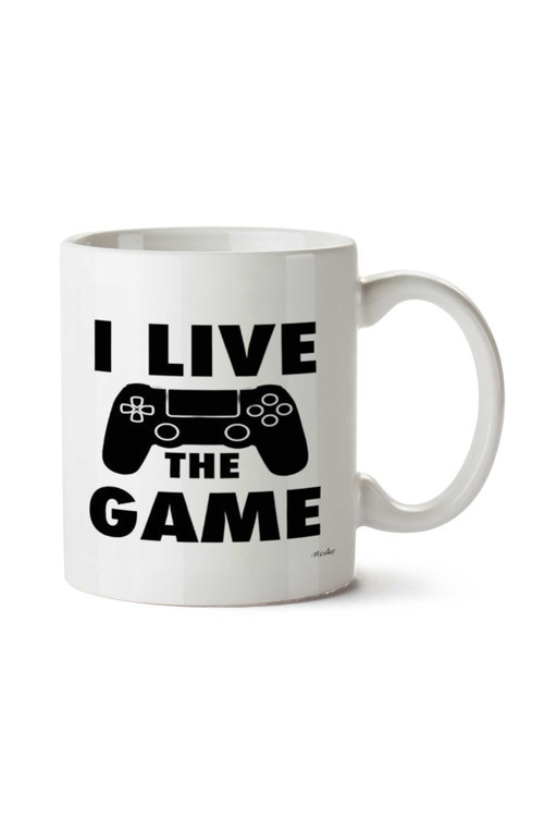 Art hedi̇ye I live the game iki Tarafı Baskılı Kupa Bardak