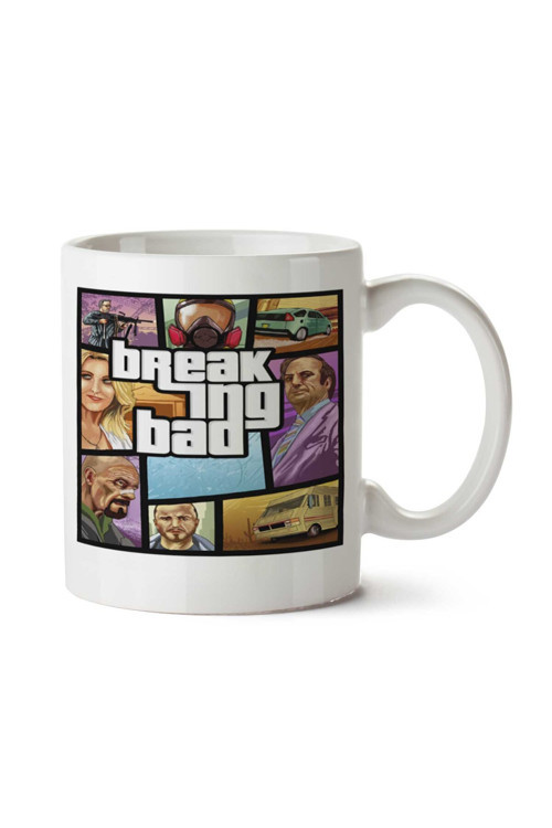 Art hedi̇ye GTA Breaking Bad İki Tarafı Baskılı Kupa Bardak