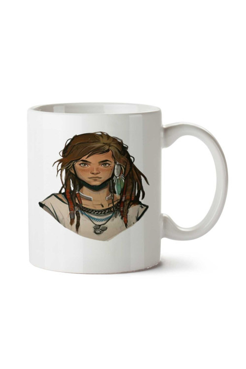 Art hedi̇ye Aloy Horizon Zero Dawn iki Tarafı Baskılı Kupa Bardak