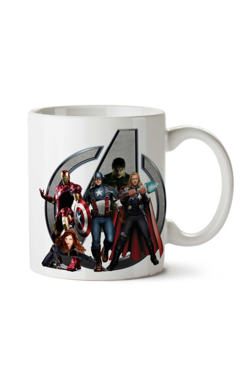 Art hedi̇ye Avengers İron Man Captain America Thor iki Tarafı Baskılı Kupa Bardak