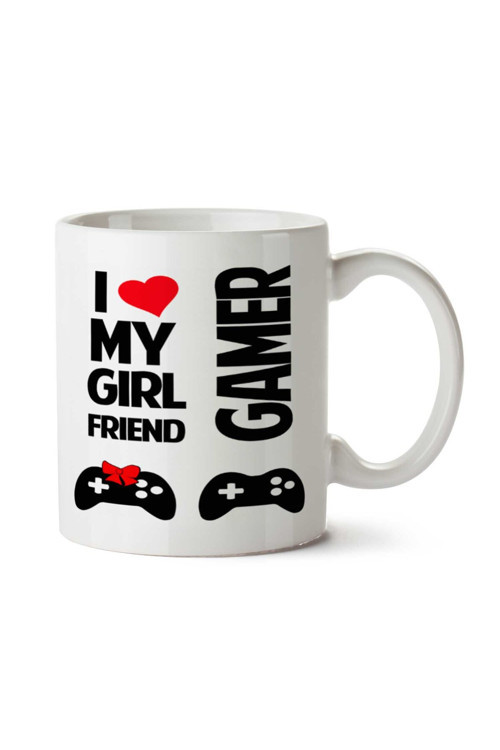 Art hedi̇ye I Love My Girl Friends Gamer iki Tarafı Baskılı Kupa Bardak
