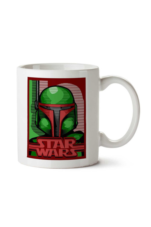 Art hedi̇ye Bobba Fett Bounty Hunter Star Wars.png iki Tarafı Baskılı Kupa Bardak