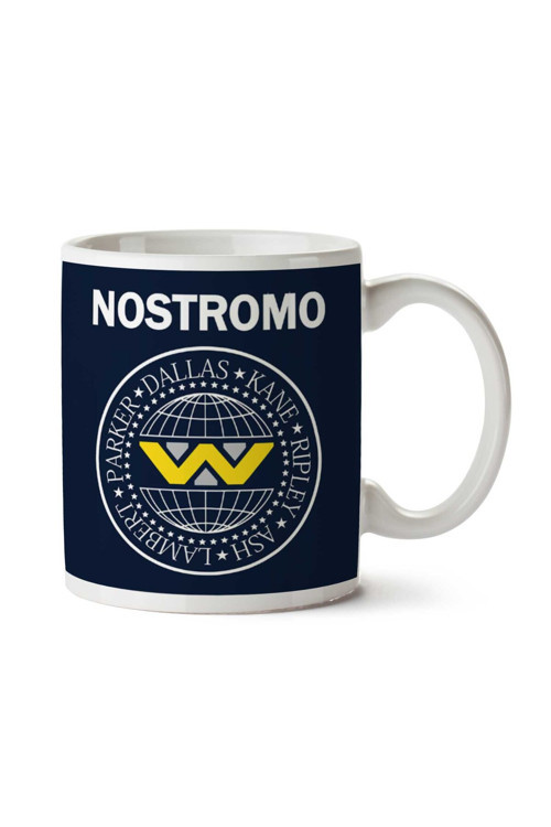 Art hedi̇ye Nostromo Ramones Logo Aliens İki Tarafı Baskılı Kupa Bardak