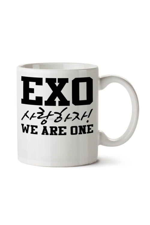 Art hedi̇ye EXO Saranghaja! We Are One İki Tarafı Baskılı Kupa Bardak