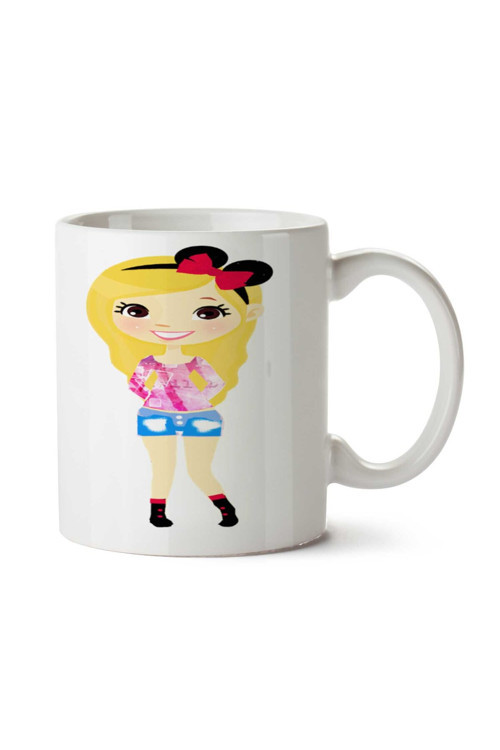 Art hedi̇ye Doll-Free-PNG-Image İki Tarafı Baskılı Kupa Bardak