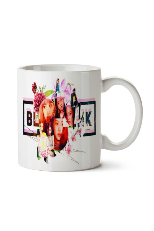 Art hedi̇ye Blackpink Çiçek Black Pink İki Tarafı Baskılı Kupa Bardak