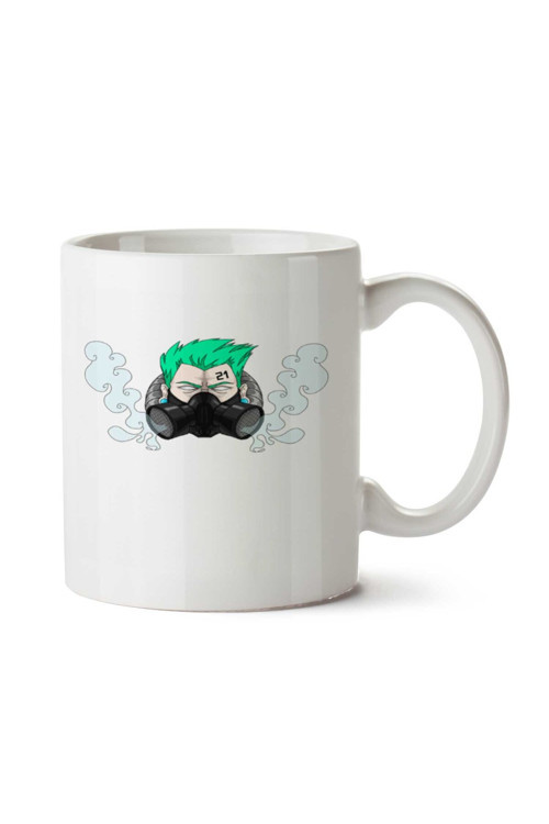 Art hedi̇ye fantasy gas mask iki Tarafı Baskılı Kupa Bardak