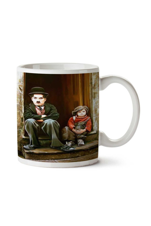 Art hedi̇ye Charlie Chaplin Çocuk iki Tarafı Baskılı Kupa Bardak