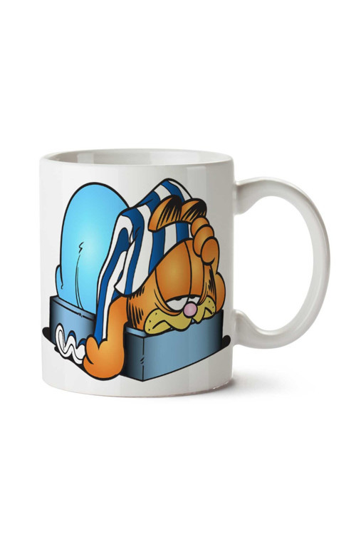 Art hedi̇ye Garfield Odie Cartoon Clip Art iki Tarafı Baskılı Kupa Bardak