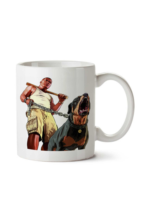 Art hedi̇ye Boy and Dog.png iki Tarafı Baskılı Kupa Bardak