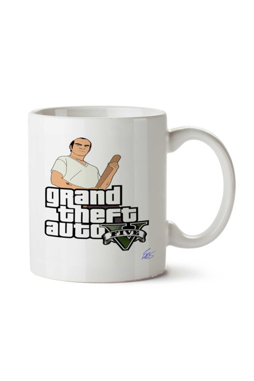 Art hedi̇ye GTA V Trevor İki Tarafı Baskılı Kupa Bardak