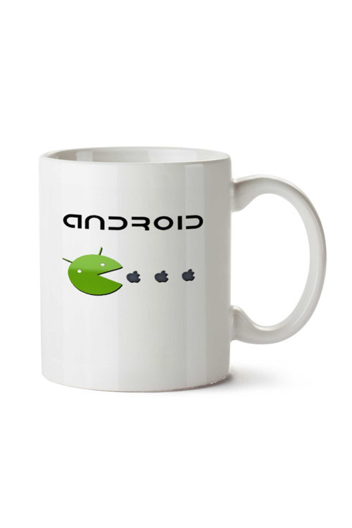 Art hedi̇ye ANDROID PAC-MAN oyun iki Tarafı Baskılı Kupa Bardak