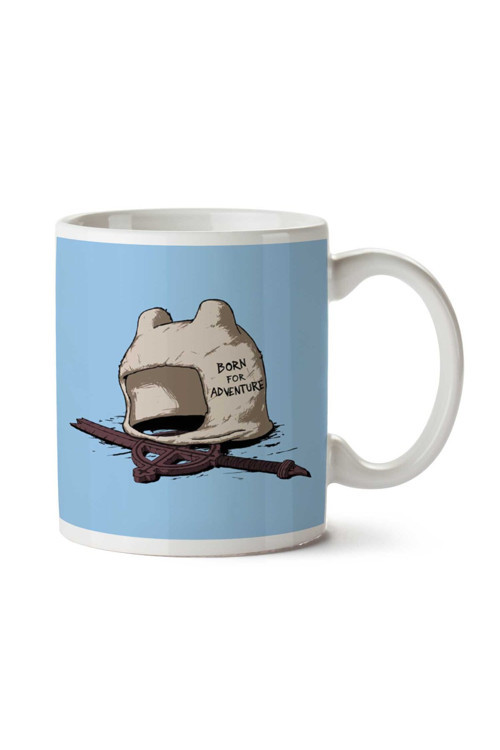 Art hedi̇ye Born For Adventure Time Finn The Human.png iki Tarafı Baskılı Kupa Bardak