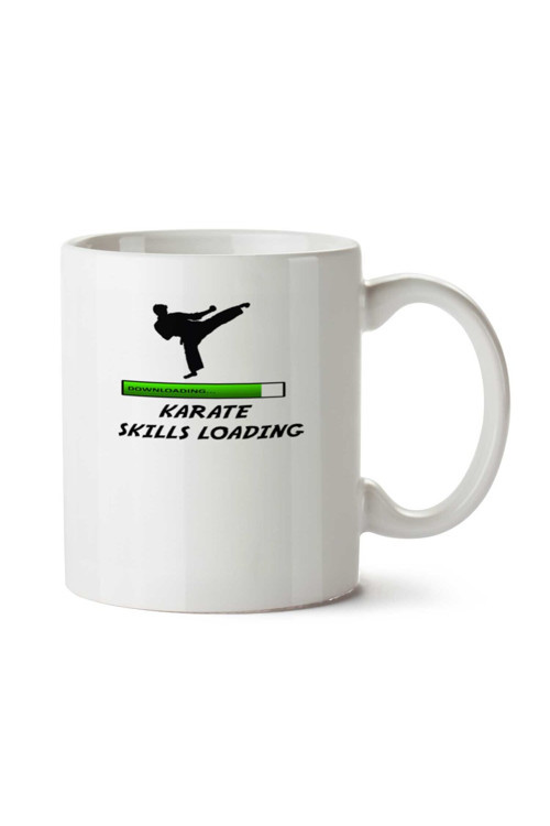 Art hedi̇ye Karate Skills Loading iki Tarafı Baskılı Kupa Bardak