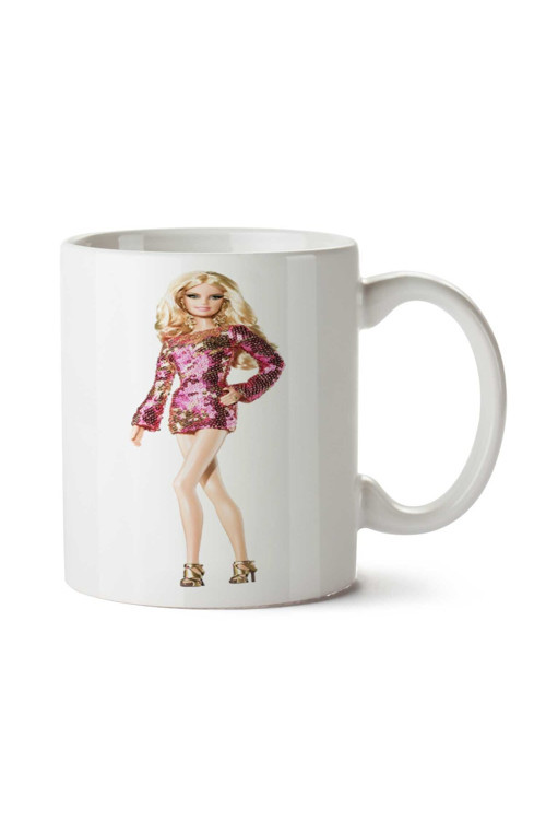 Art hedi̇ye Barbie-Doll-PNG-HD.png iki Tarafı Baskılı Kupa Bardak