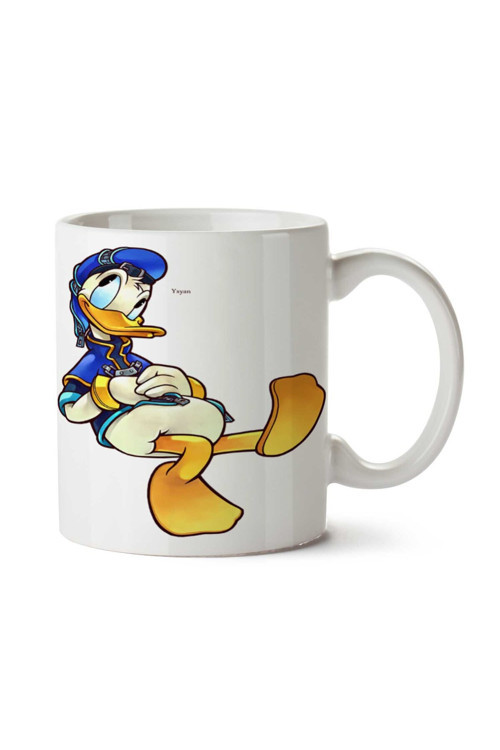 Art hedi̇ye Donald-Duck-PNG-Pic İki Tarafı Baskılı Kupa Bardak