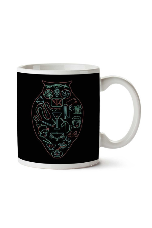 Art hedi̇ye Blade Runner Neon Style Owl İki Tarafı Baskılı Kupa Bardak