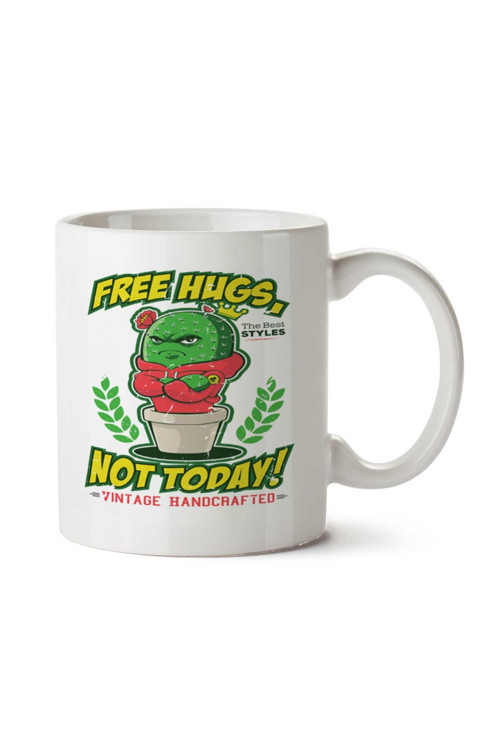 Art hedi̇ye Free hugs not today iki Tarafı Baskılı Kupa Bardak